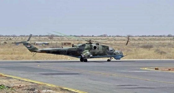 عطل مفاجئ يتسبب في هبوط مروحية عسكرية سودانية اضطراريا