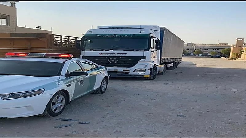 ضبط قائدي شاحنتين يسيران بسرعة جنونية في الخرج