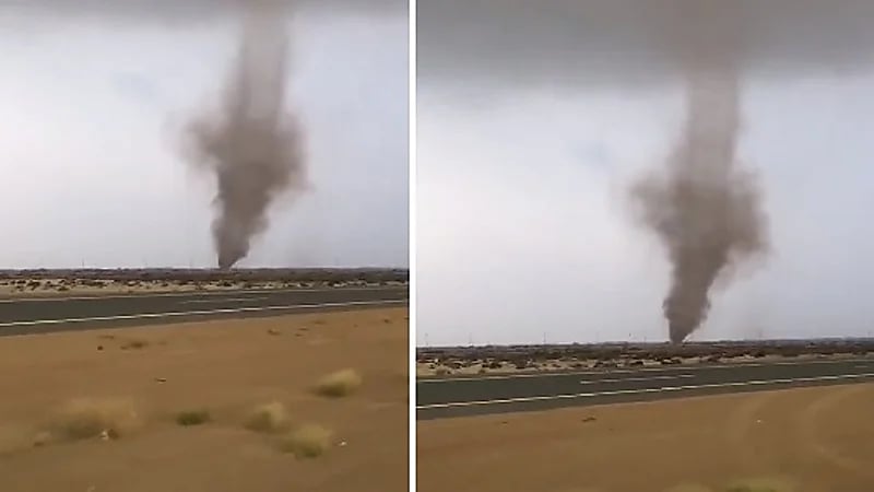 بالفيديو.. ظهور إعصار قمعي في الطوال