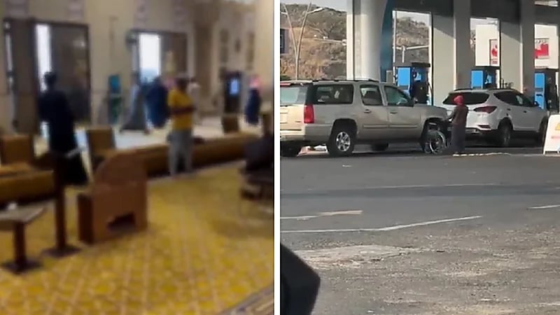 ضبط امرأة تتسول وآخر يستخدم عربة لذوي الإعاقة في عسير.. فيديو