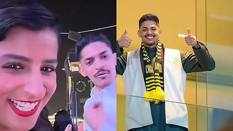 المشجع الاتحادي فيصل اليامي لـ نوره العميري: هلا بشبيهتي .. فيديو