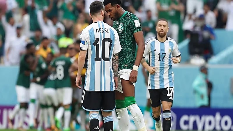 شاهد.. لحظة احتفال البليهي بهدف الدوسري أمام ميسي