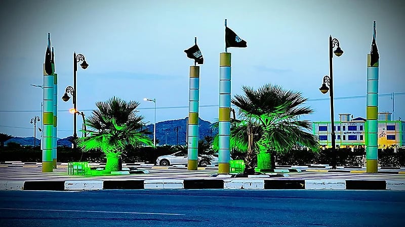 بالصور .. 22 ألف علم ولوحات فنية تزين عسير احتفاءً باليوم الوطني