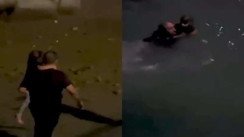 بالفيديو.. مواطن ينقذ طفلة سقطت في بحيرة بالجبيل الصناعية