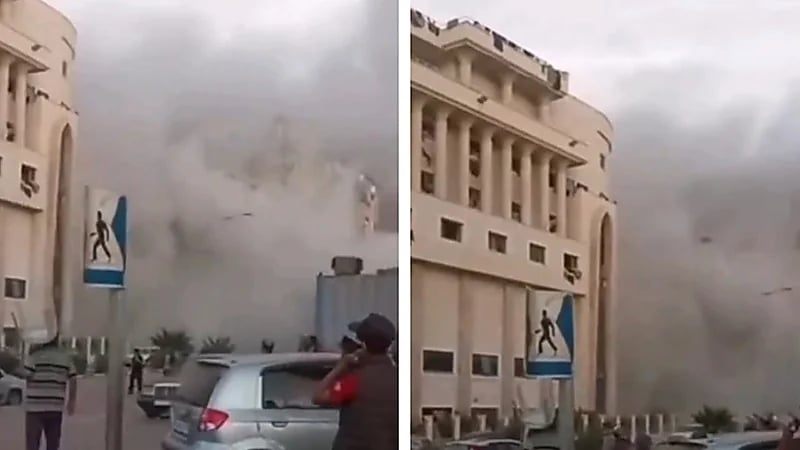 طائرات الاحتلال تقصف محيط مستشفى القدس..فيديو