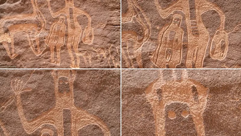 بالصور.. فنون صخرية تشكل لوحة بارعة في نجران