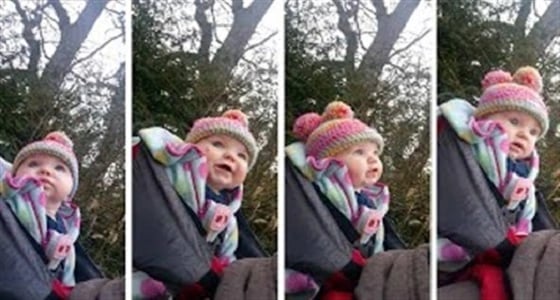 بالفيديو.. رد فعل صادم لطفلة تسمع صوت زقزقة العصافير لأول مرة