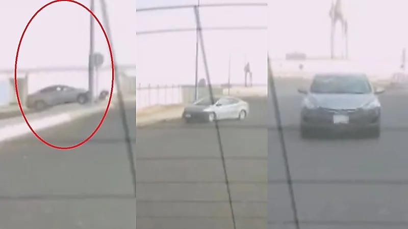 شاهد.. قائد سيارة متهور كاد يتسبب في كارثة
