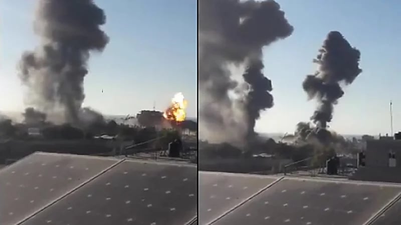 شاهد.. لحظة تدمير قوات الاحتلال لمقر جهاز الأمن الداخلي لحماس