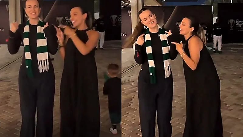 عائلتي الثنائي آيبانيز وديميرال يهتفون بالأهزوجة الشهيرة .. فيديو