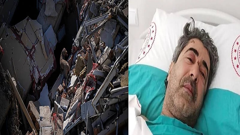 تركي يقطع ذراعه ليخرج من تحت الأنقاض!