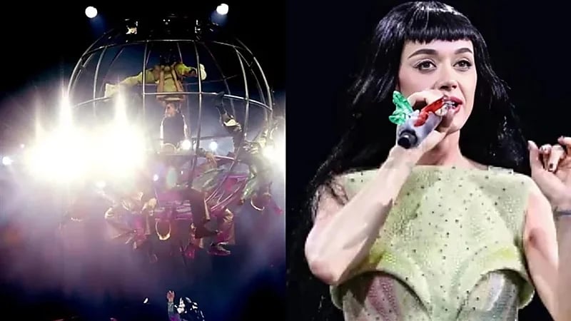 موقف مرعب لنجمة البوب كاتي بيري خلال حفلها في أستراليا .. فيديو