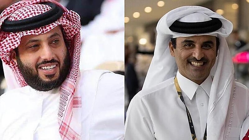 "آل الشيخ" يقدم هدية لأمير قطر بمناسبة انتهاء المونديال