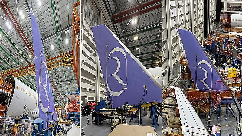 أول ظهور لـ أجزاء طائرة طيران الرياض الجديدة.. فيديو