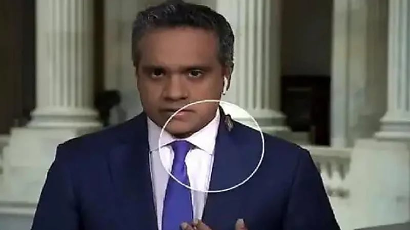 شاهد.. صرصور يتجول على ملابس مراسل تليفزيوني على الهواء