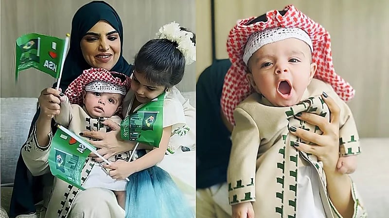 سارة الودعاني تحتفل برفقة أبنائها باليوم الوطني .. فيديو