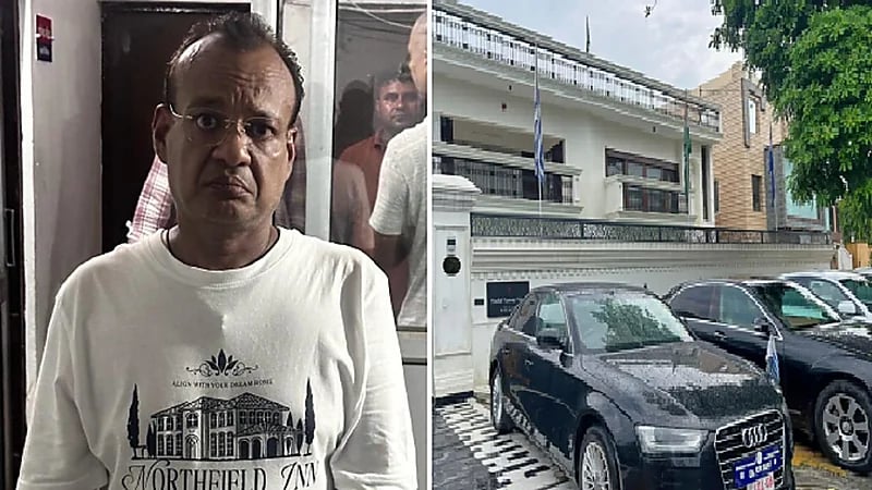 القبض على نصاب استأجر فيلا وحولها لسفارة مزيّفة