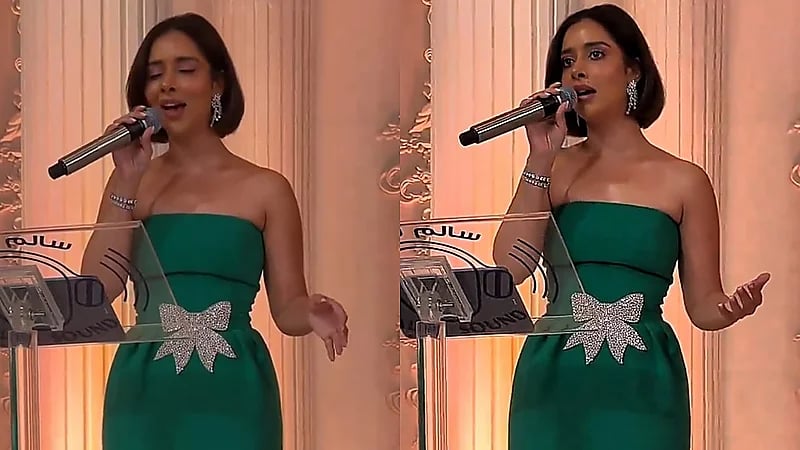 بإطلالة خضراء .. بلقيس تُشعل أحد الأعراس بالكويت .. فيديو