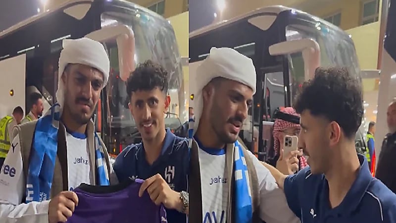 محمد القحطاني يحقق حلم مشجع إماراتي .. فيديو