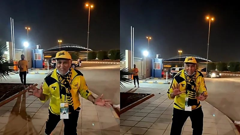 شاهد.. العم كمال الدولي يحتفل بفوز الاتحاد على النصر بطريقته الخاصة