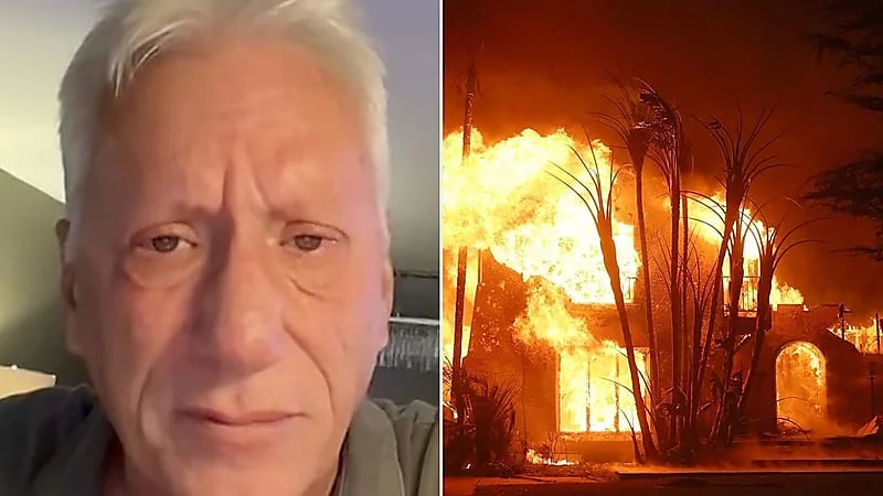 جيمس وودز يبكي على الهواء بعد فقدان منزله الفاخر في حرائق الغابات.. فيديو