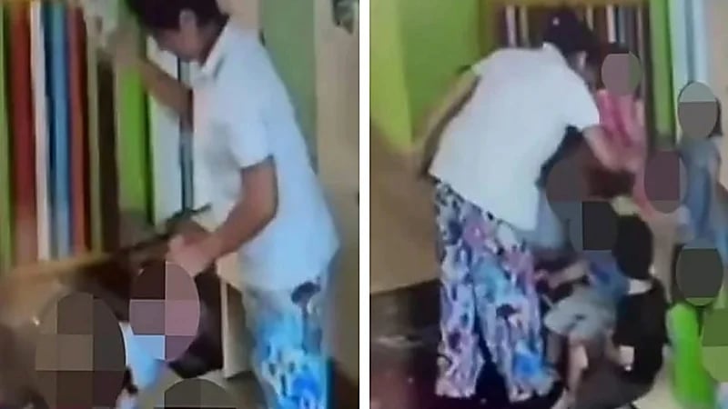 مشاهد صادمة لـ أطفال يتعرضون للتعذيب على يد معلمة قاسية .. صور