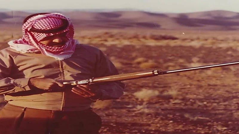صورة نادرة للملك عبدالله في رحلة قنص
