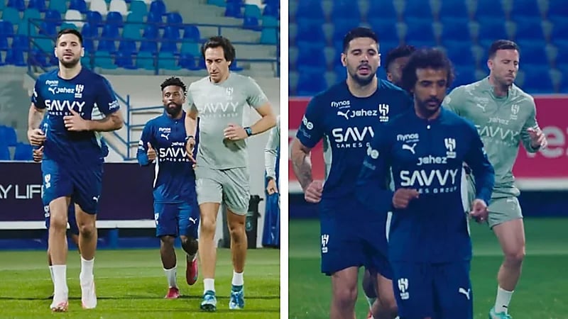 ثلاثي الهلال يواصل التأهل بتدريبات لياقية مكثفة .. فيديو