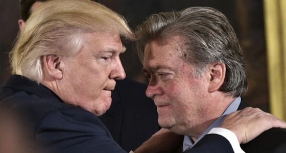 ستيف بانون يتراجع عن تصريحه بشأن وصف ابن ترامب بـ " الخائن "