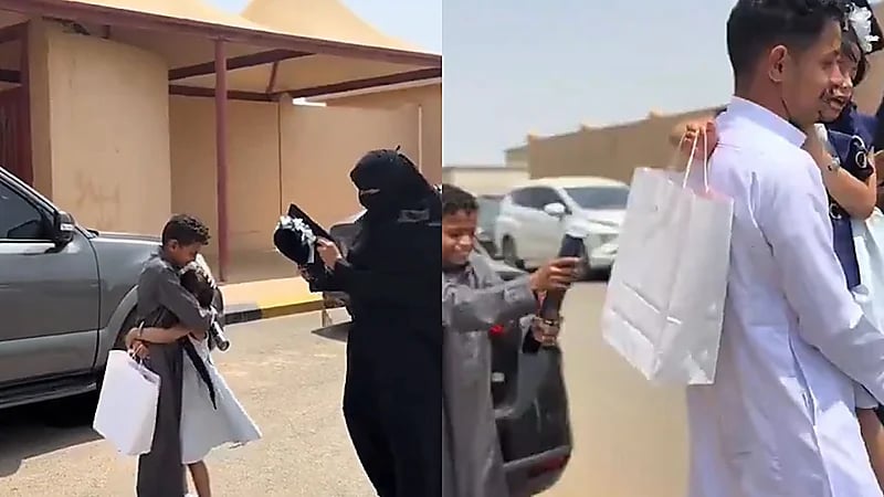 ردة فعل مؤثرة لطفلة على مفاجأة عائلتها بمناسبة تخرجها .. فيديو