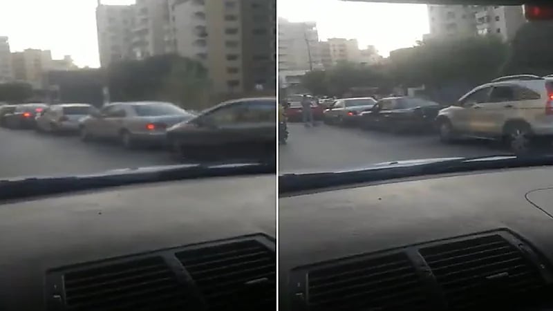 شاهد .. طوابير البنزين تجتاح مجددًا شوارع لبنان