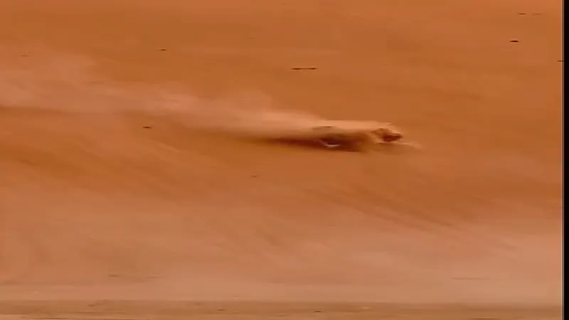 بالفيديو.. انقلاب مركبة لشاب سعودي 14مرة خلال تجارب الاستعداد لمهرجان " ليوا"