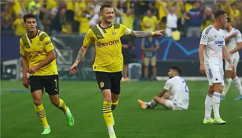 دورتموند يتخطى كوبنهاغن بثلاثية