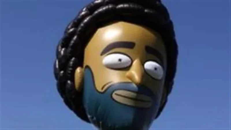 صورة لـبالون تثير الجدل حول محمد صلاح