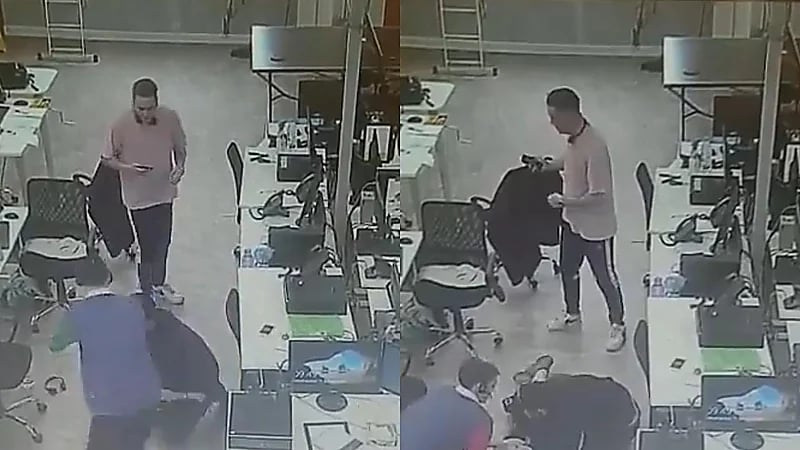 ردة فعل سريعة من رجل تنقذ فتاة من السقوط أرضًا .. فيديو