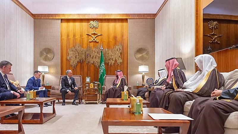 ولي العهد يبحث آفاق التعاون البرلماني مع روسيا