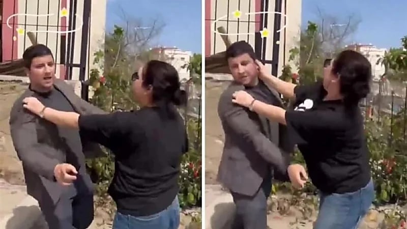 فتاة تعتدي على رجل سُلطة يشعل الجدل