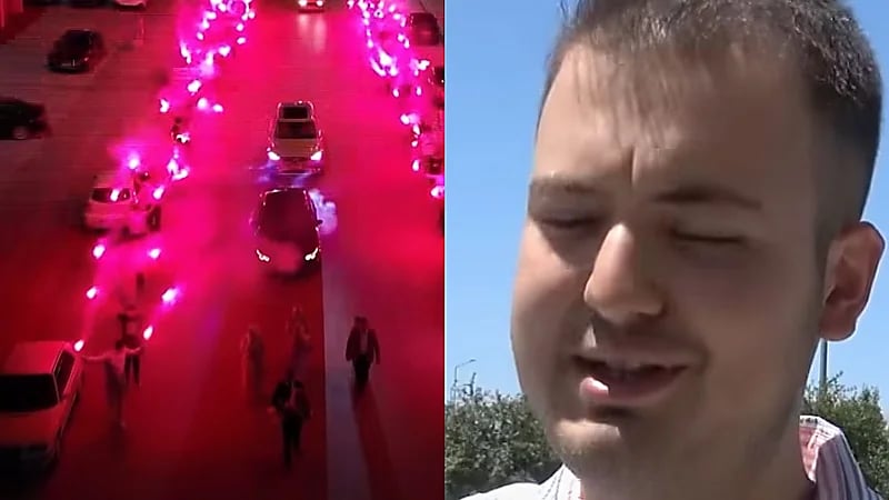 زفة عريس تتحول إلى جريمة والشرطة تحاصر الزفاف .. فيديو