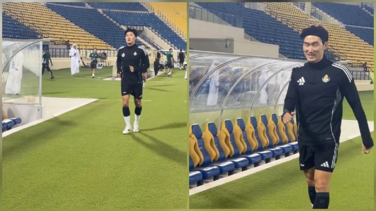 هيون سو لاعب الغرافة يحيي الإعلاميين السعوديين قبل مواجهة الهلال.. فيديو