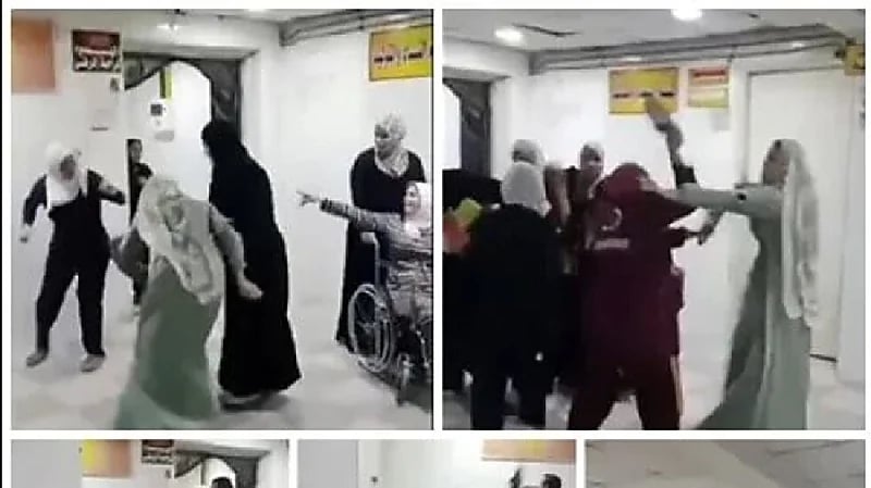 فيديو .. ضابط يعتدي على أطقم تمريض بمستشفى في مصر