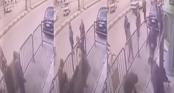 بالفيديو.. رجل شرطة مصري ينقذ طفلا سقط من الطابق الثالث