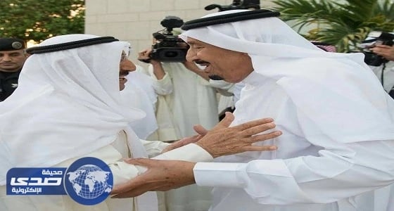 بالصور.. خادم الحرمين يستقبل أمير الكويت