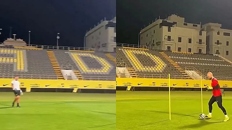 رايكوفيتش يعود لتدريبات الحراس الجماعية بحماس شديد .. فيديو