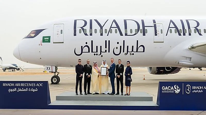 طيران الرياض يحصل على شهادة المشغل الجوي