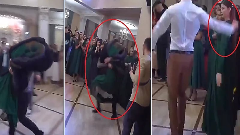 شاب يخطف فتاة أعجبته أمام الجميع للزواج منها..فيديو!