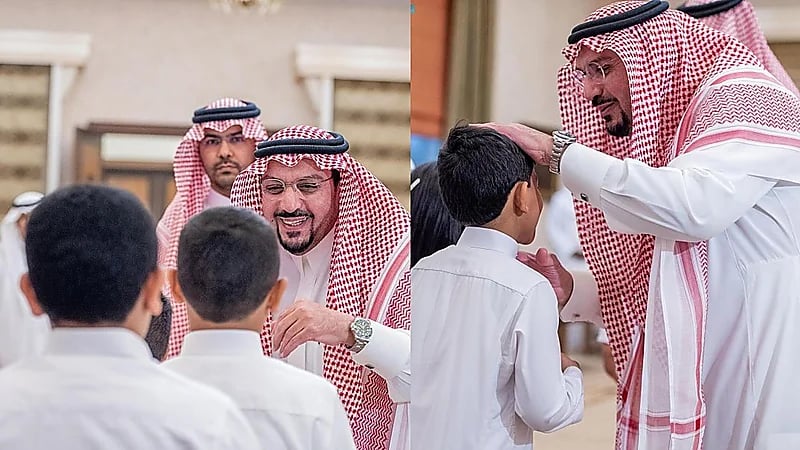 فيديو.. لقطات عفوية لأمير القصيم لحظة استقباله عددا من الأيتام بقصره