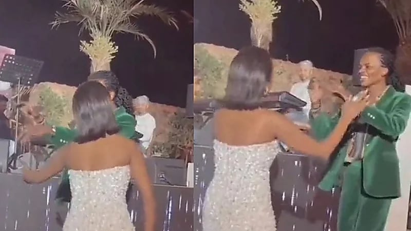 الفنانة داليا مبارك تتفاعل على الأنغام مع زياد المسفر .. فيديو