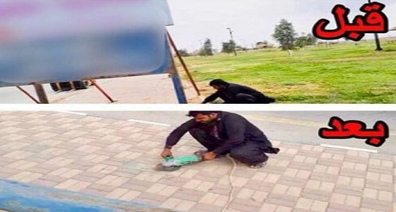 بالصور.. شعبة نصاب تقوم بحملة " التشوه البصري "