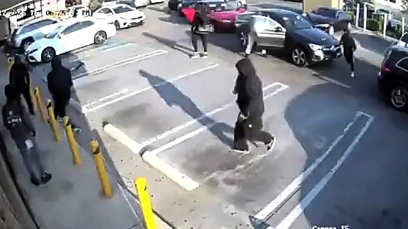 محاولة سطو على متجر مجوهرات وأصحاب المتجر يتصدون بالرصاص .. فيديو