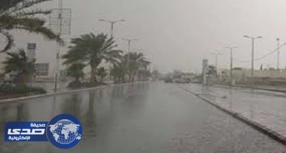 هطول أمطار غزيرة على منطقة جازان